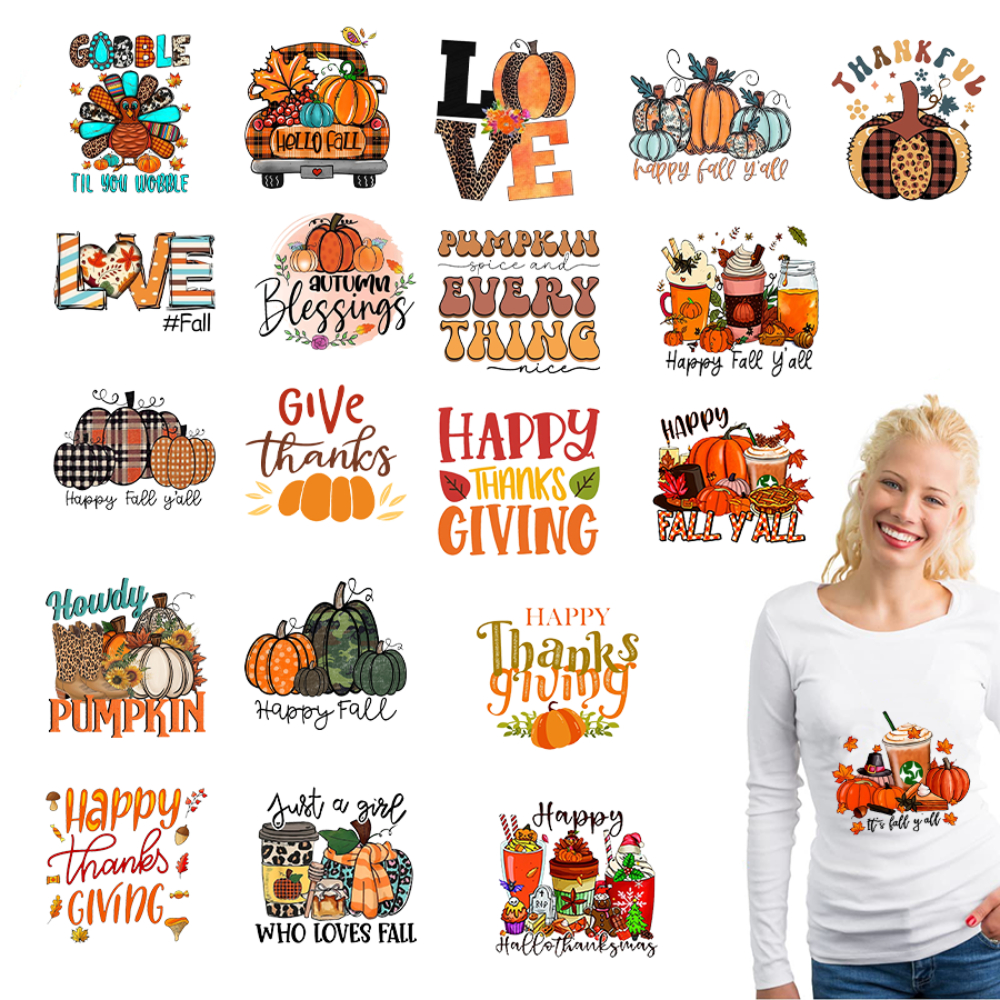 dtf-canada-t-shirt-transferss-ear-meron-On-Thanksgiving-Hello-Fall-Vinyl-Heat-Transfers-Patches-Decals-Autumn-Design-Fashion-Heat-Transfer-Stickers